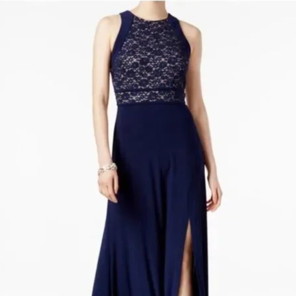 Formal evening Dress-Nightway Navy Blue Dress-Size 6